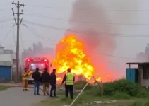 explosão por vazamento de gás