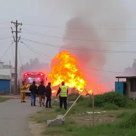 explosão por vazamento de gás