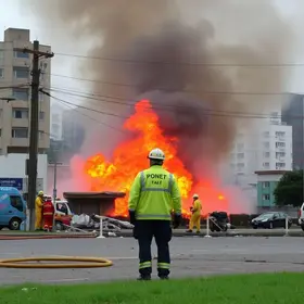 explosão por vazamento de gás