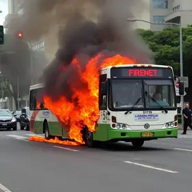 incêndio ônibus Guarapiranga