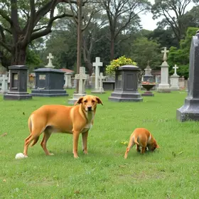 animais encontram refúgio em cemitérios de São Paulo